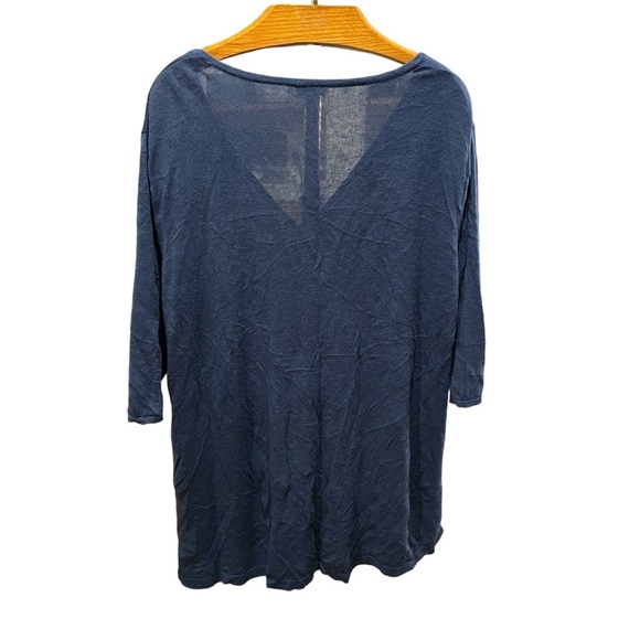 JJILL ~ Navy Blue Linen Modal Blend Cardigan 3X - Picture 7 of 9